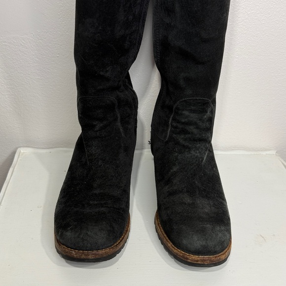 Ugg Broome Suede shearling riding boots 8 - Picture 4 of 9